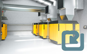 Recuperación del calor para usar el calor irradiado y conexión a un sistema de canales de salida de aire