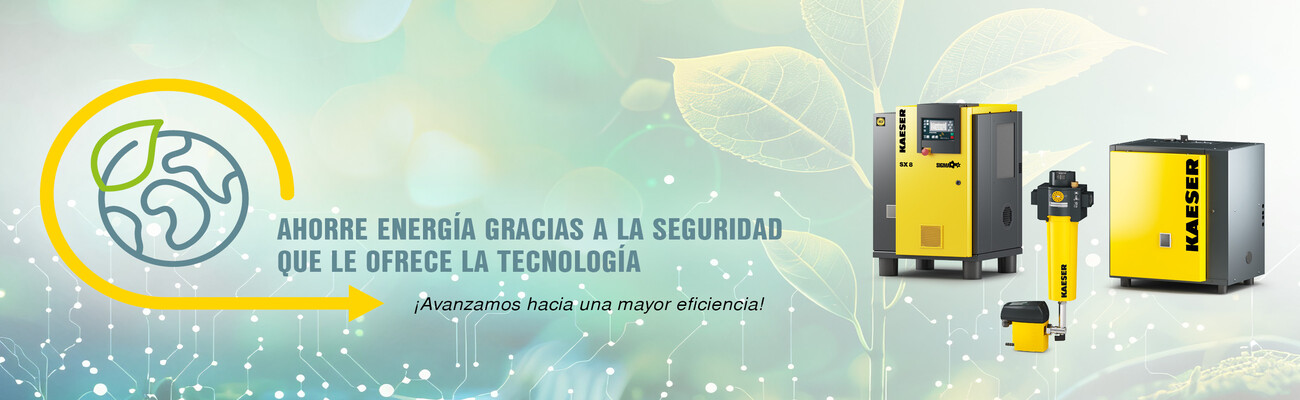 Bono de sostenibilidad para compresores de tornillo, secadores refrigerativos y filtros KAESER.