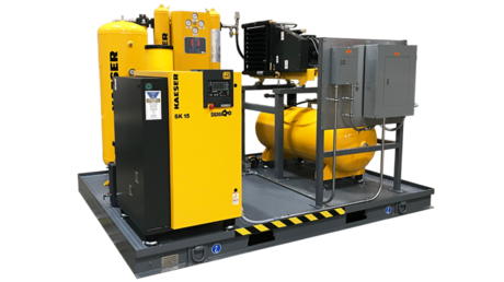 skid air system with SK compressor and KAD dryer
